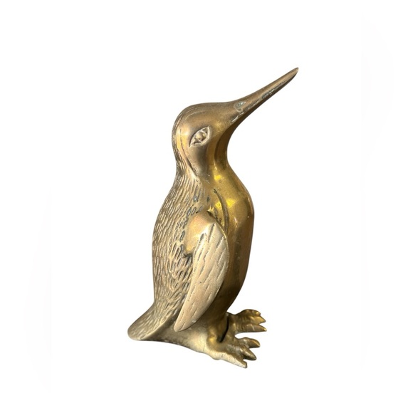 Vintage brass penguin statue figurine - Picture 2 of 5